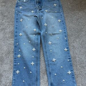 Embellished Blue Women's Jeans